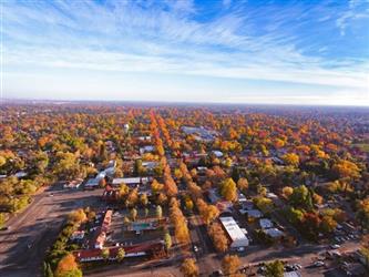 aerial city shot