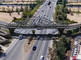 aerial highway shot