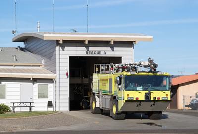 A fire engine at Fire Station #3