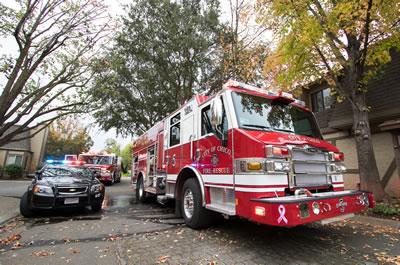 Chico fire engine on scene