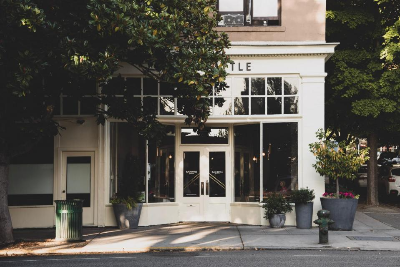 front of business