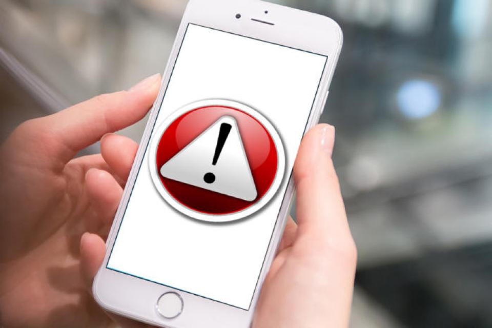 Code Red alert on phone